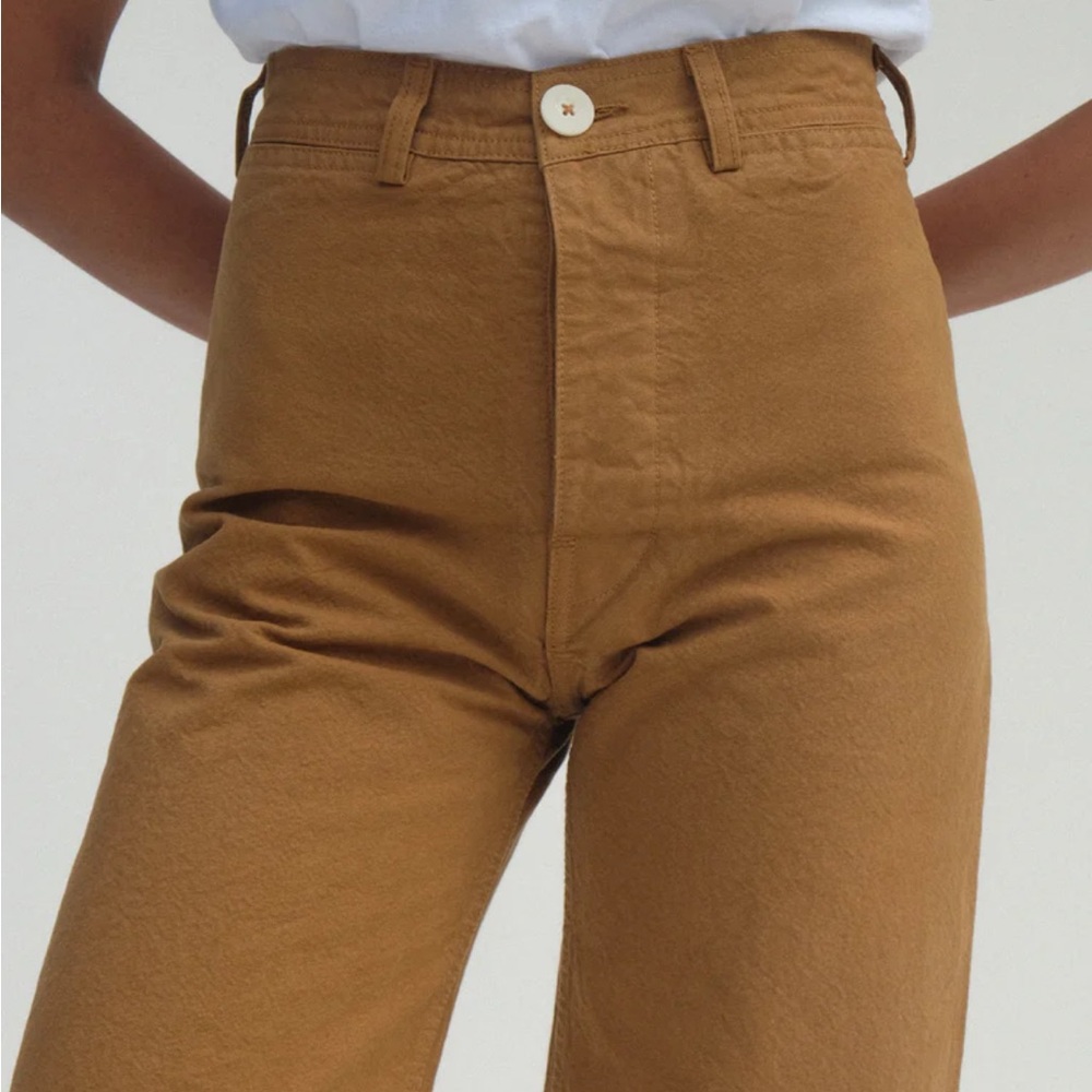 Jesse Kamm Wide Leg Pants in Tan - Picture 7 of 7